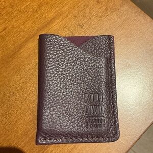 Portland Leather Plum Card Holder